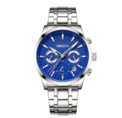 Reloj Deportivo de Acero Negro y Dorado para Hombre