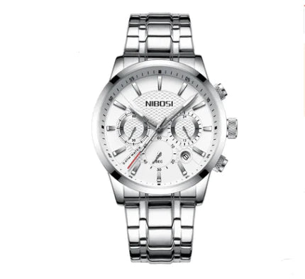 Reloj Deportivo de Acero Negro y Dorado para Hombre