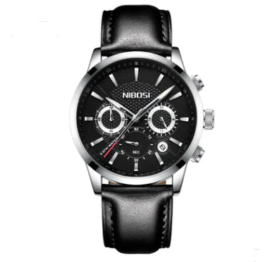 Reloj Deportivo de Acero Negro y Dorado para Hombre